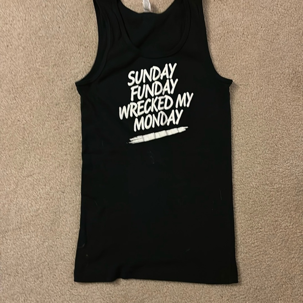 Sunday funday tank black small